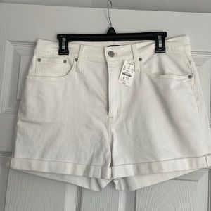 JCrew white denim shorts- brand new!